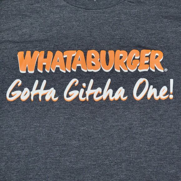 Whataburger LS Dark Grey Unisex Tee "Gotta Gitcha One!" - Size Small - Picture 2 of 4